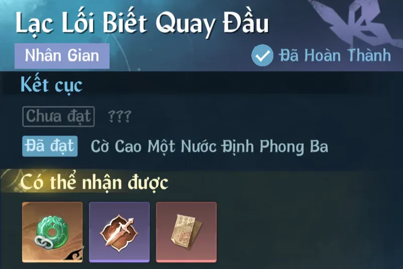 Ảnh Nhân Gian Lạc Lối Biết Quay Đầu trong game Nghịch Thuỷ Hàn