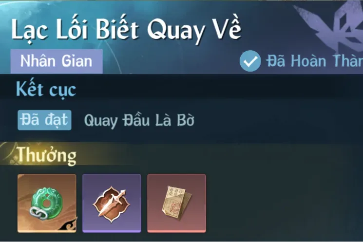 Ảnh Nhân Gian Lạc Lối Biết Quay Về trong game Nghịch Thuỷ Hàn