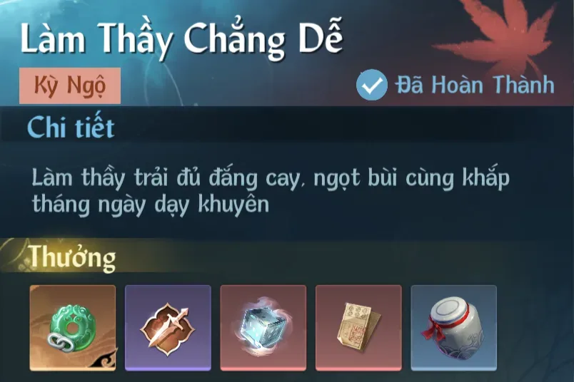 Ảnh Kỳ Ngộ Làm Thầy Chẳng Dễ trong game Nghịch Thuỷ Hàn