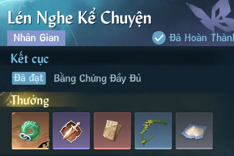 Ảnh Nhân Gian Lén Nghe Kể Chuyện trong game Nghịch Thuỷ Hàn