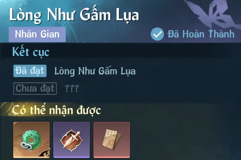 Ảnh Nhân Gian Lòng Như Gấm Lụa trong game Nghịch Thuỷ Hàn