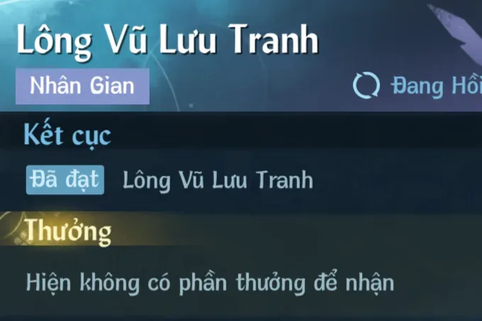 Ảnh Nhân Gian Lông Vũ Lưu Tranh trong game Nghịch Thuỷ Hàn