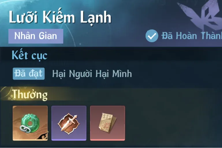 Ảnh Nhân Gian Lưỡi Kiếm Lạnh trong game Nghịch Thuỷ Hàn