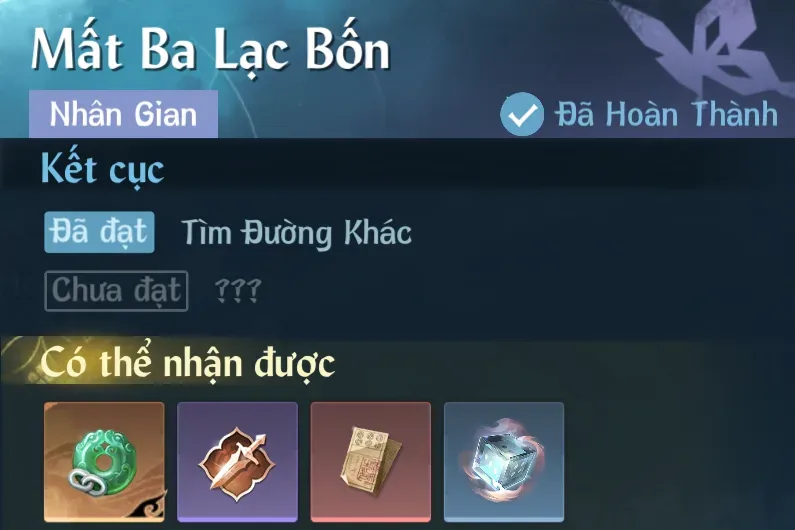 Ảnh Nhân Gian Mất Ba Lạc Bốn trong game Nghịch Thuỷ Hàn