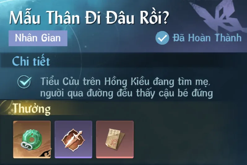 Ảnh Nhân Gian Mẫu Thân Đi Đâu Rồi? trong game Nghịch Thuỷ Hàn
