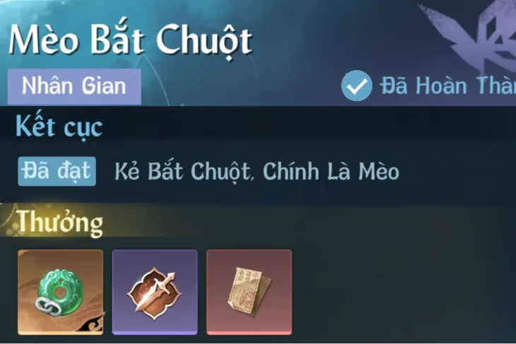 Ảnh Nhân Gian Mèo Bắt Chuột trong game Nghịch Thuỷ Hàn