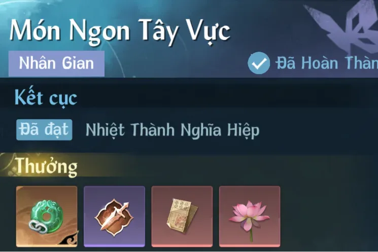 Ảnh Nhân Gian Món Ngon Tây Vực trong game Nghịch Thuỷ Hàn
