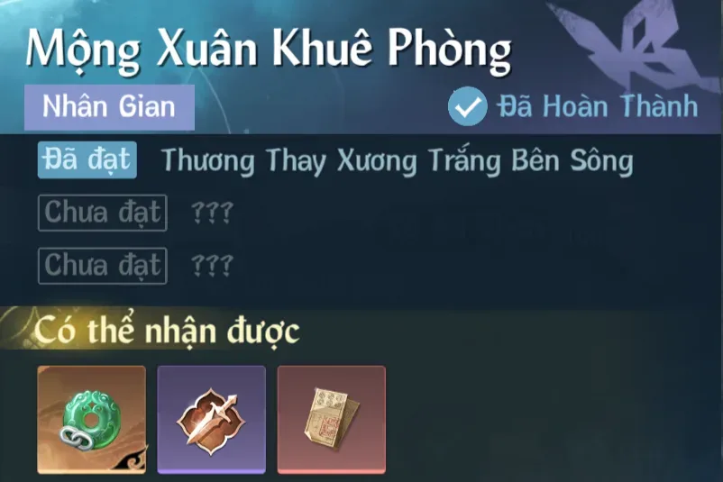 Ảnh Nhân Gian Mộng Xuân Khuê Phòng trong game Nghịch Thuỷ Hàn