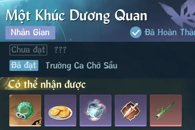 Ảnh Nhân Gian Một Khúc Dương Quan trong game Nghịch Thuỷ Hàn