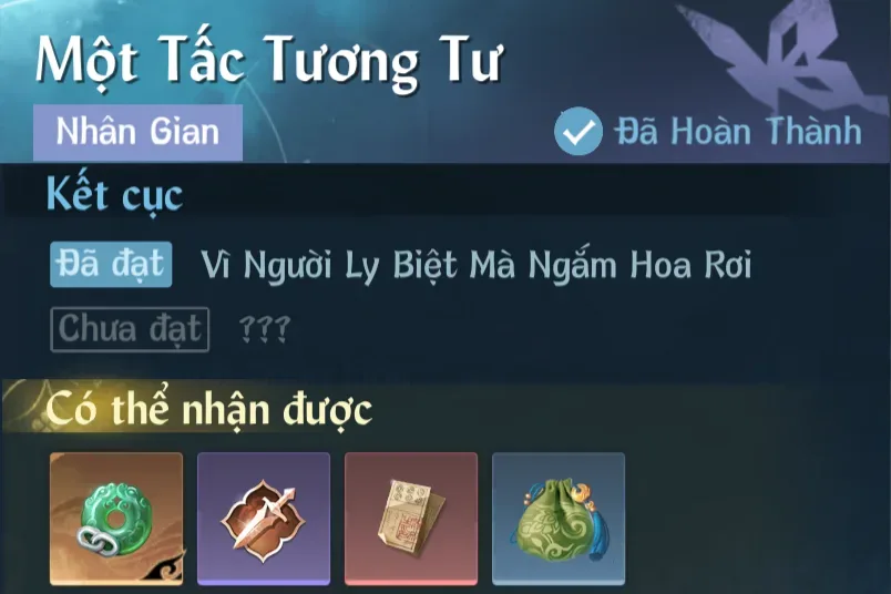 Ảnh Nhân Gian Một Tấc Tương Tư trong game Nghịch Thuỷ Hàn