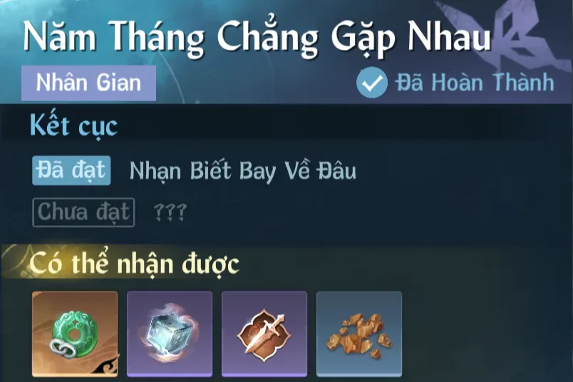 Ảnh Nhân Gian Năm Tháng Chẳng Gặp Nhau trong game Nghịch Thuỷ Hàn