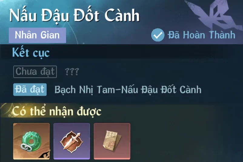 Ảnh Nhân Gian Nấu Đậu Đốt Cành trong game Nghịch Thuỷ Hàn