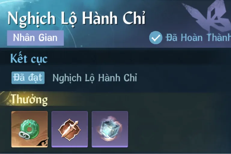 Ảnh Nhân Gian Nghịch Lộ Hành Chỉ trong game Nghịch Thuỷ Hàn