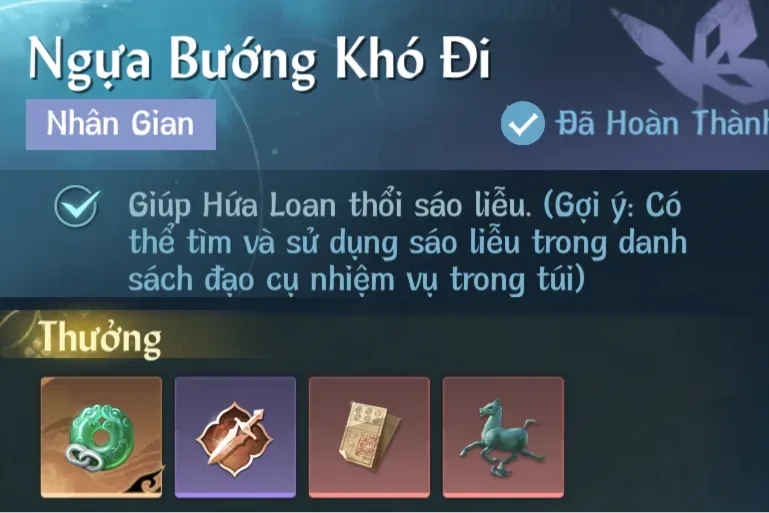 Ảnh Nhân Gian Ngựa Bướng Khó Đi trong game Nghịch Thuỷ Hàn