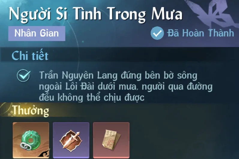 Ảnh Nhân Gian Người Si Tình Trong Mưa trong game Nghịch Thuỷ Hàn