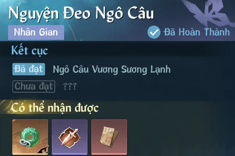 Ảnh Nhân Gian Nguyện Đeo Ngô Câu trong game Nghịch Thuỷ Hàn