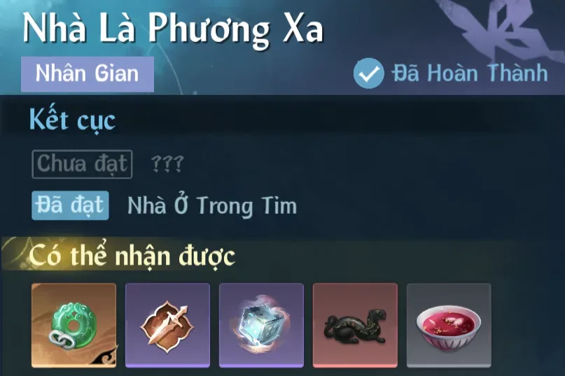 Ảnh Nhân Gian Nhà Là Phương Xa trong game Nghịch Thuỷ Hàn