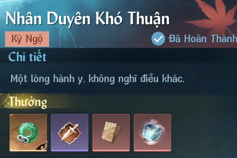 Ảnh Kỳ Ngộ Nhân Duyên Khó Thuận trong game Nghịch Thuỷ Hàn