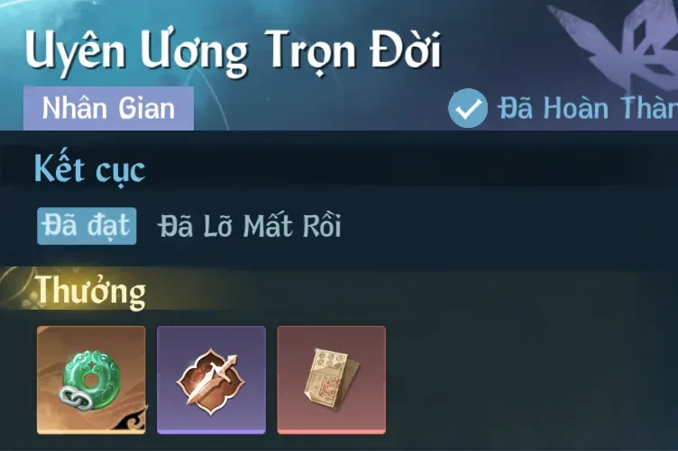Ảnh Nhân Gian Uyên Ương Trọn Đời trong game Nghịch Thuỷ Hàn