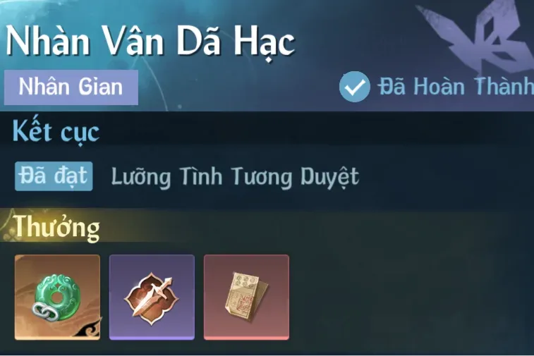 Ảnh Nhân Gian Nhàn Vân Dã Hạc trong game Nghịch Thuỷ Hàn