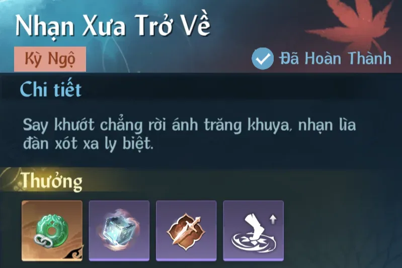 Ảnh Kỳ Ngộ Nhạn Xưa Trở Về trong game Nghịch Thuỷ Hàn