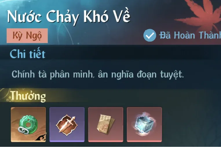 Ảnh Kỳ Ngộ Nước Chảy Khó Về trong game Nghịch Thuỷ Hàn