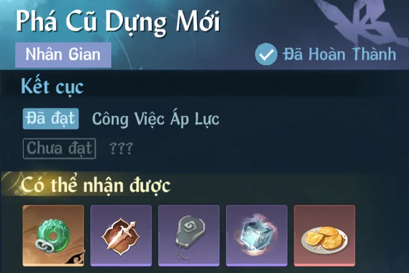Ảnh Nhân Gian Phá Cũ Dựng Mới trong game Nghịch Thuỷ Hàn