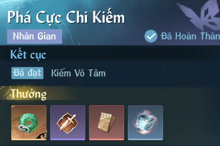 Ảnh Nhân Gian Phá Cực Chi Kiếm trong game Nghịch Thuỷ Hàn