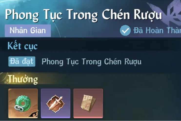 Ảnh Nhân Gian Phong Tục Trong Chén Rượu trong game Nghịch Thuỷ Hàn