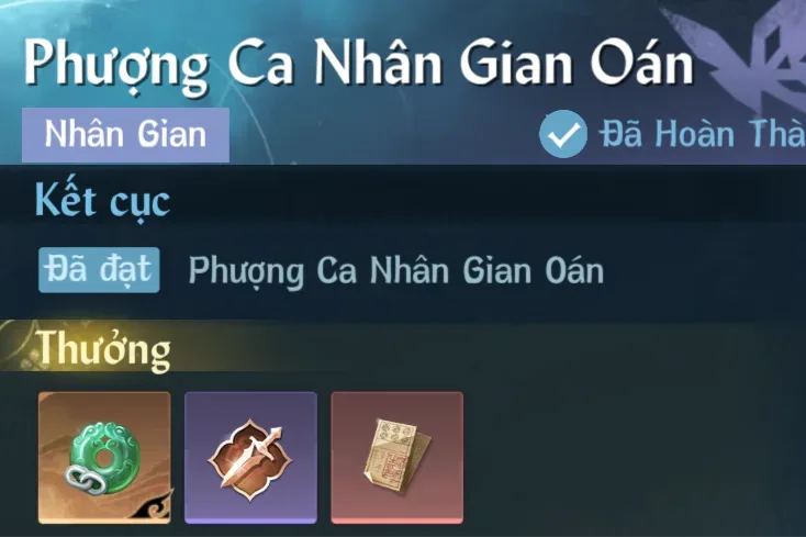 Ảnh Nhân Gian Phượng Ca Nhân Gian Oán trong game Nghịch Thuỷ Hàn