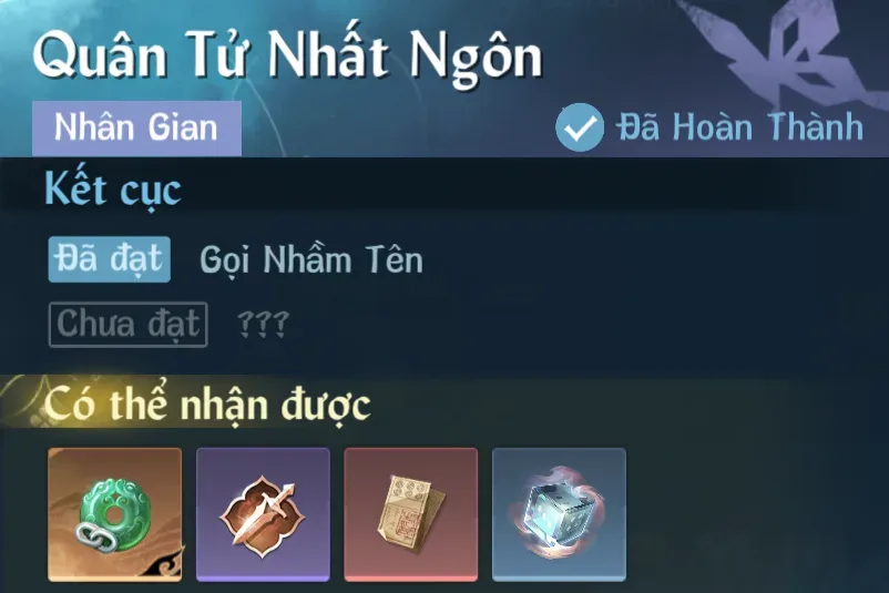 Ảnh Nhân Gian Quân Tử Nhất Ngôn trong game Nghịch Thuỷ Hàn