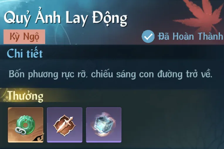 Ảnh Kỳ Ngộ Quỷ Ảnh Lay Động trong game Nghịch Thuỷ Hàn
