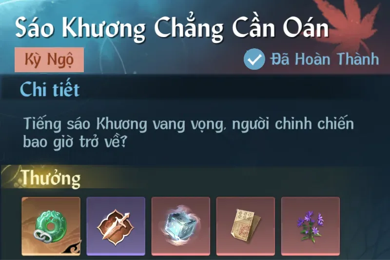 Ảnh Kỳ Ngộ Sáo Khương Chẳng Cần Oán trong game Nghịch Thuỷ Hàn