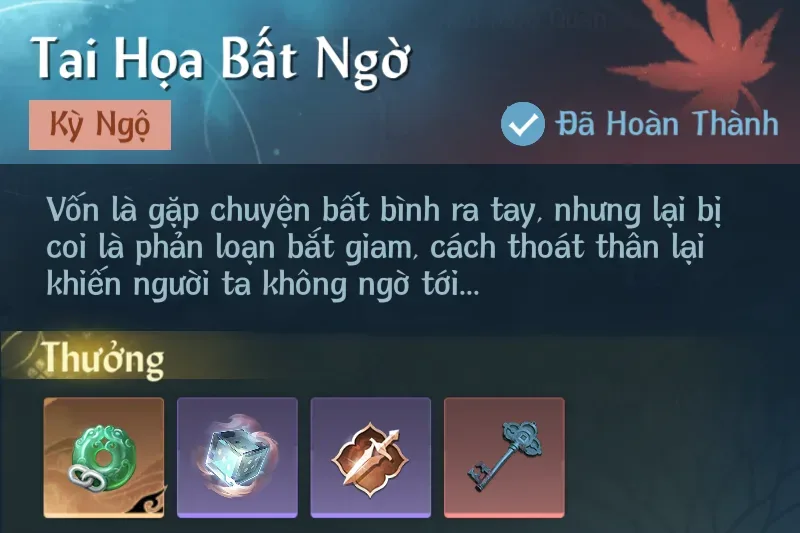 Ảnh Kỳ Ngộ Tai Hoạ Bất Ngờ trong game Nghịch Thuỷ Hàn