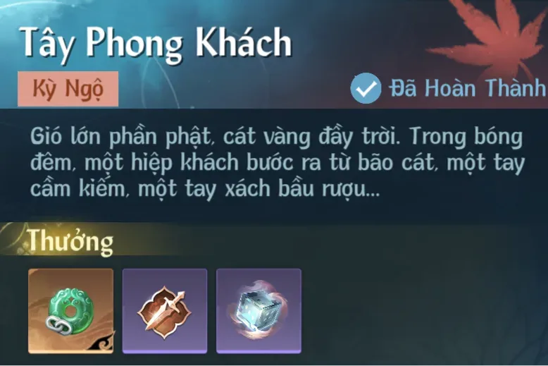 Ảnh Kỳ Ngộ Tây Phong Khách trong game Nghịch Thuỷ Hàn