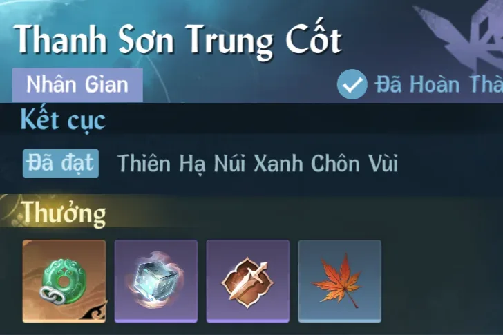 Ảnh Nhân Gian Thanh Sơn Trung Cốt trong game Nghịch Thuỷ Hàn