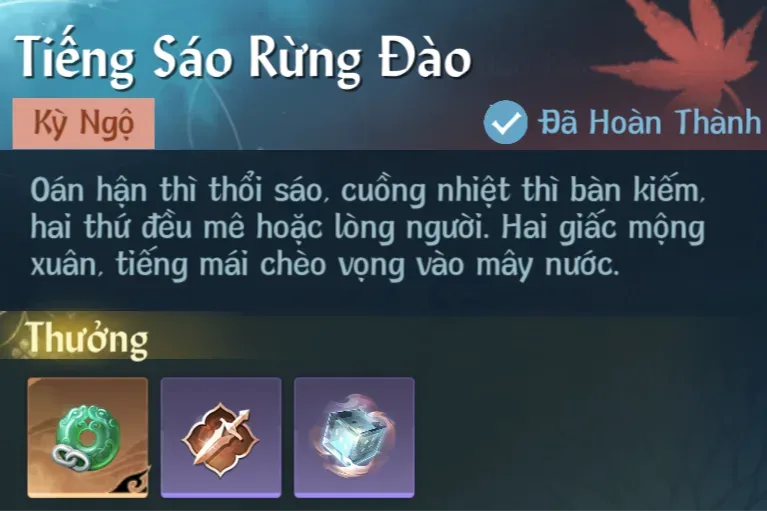 Ảnh Kỳ Ngộ Tiếng Sáo Rừng Đào trong game Nghịch Thuỷ Hàn
