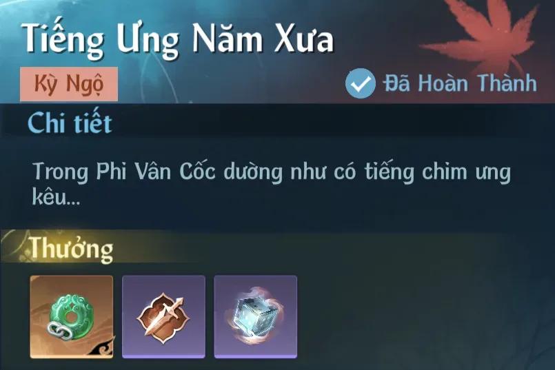 Ảnh Kỳ Ngộ Tiếng Ưng Năm Xưa trong game Nghịch Thuỷ Hàn