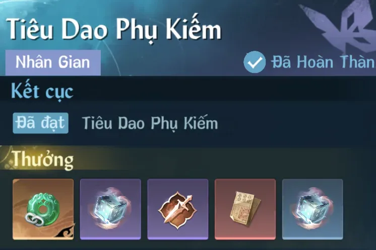 Ảnh Nhân Gian Tiêu Dao Phụ Kiếm trong game Nghịch Thuỷ Hàn