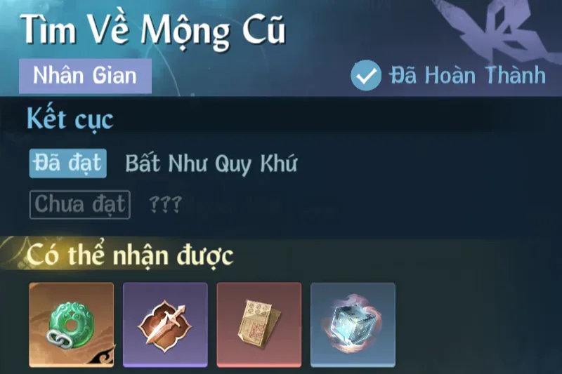 Ảnh Nhân Gian Tìm Về Mộng Cũ trong game Nghịch Thuỷ Hàn