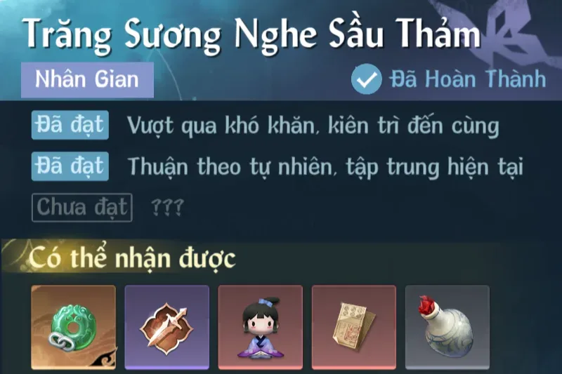 Ảnh Nhân Gian Trăng Sương Nghe Sầu Thảm trong game Nghịch Thuỷ Hàn