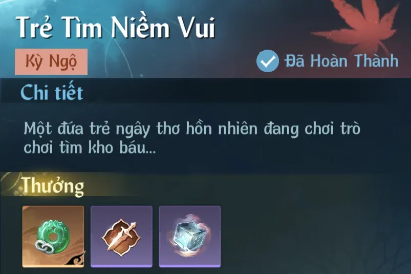 Ảnh Kỳ Ngộ Trẻ Tìm Niềm Vui trong game Nghịch Thuỷ Hàn