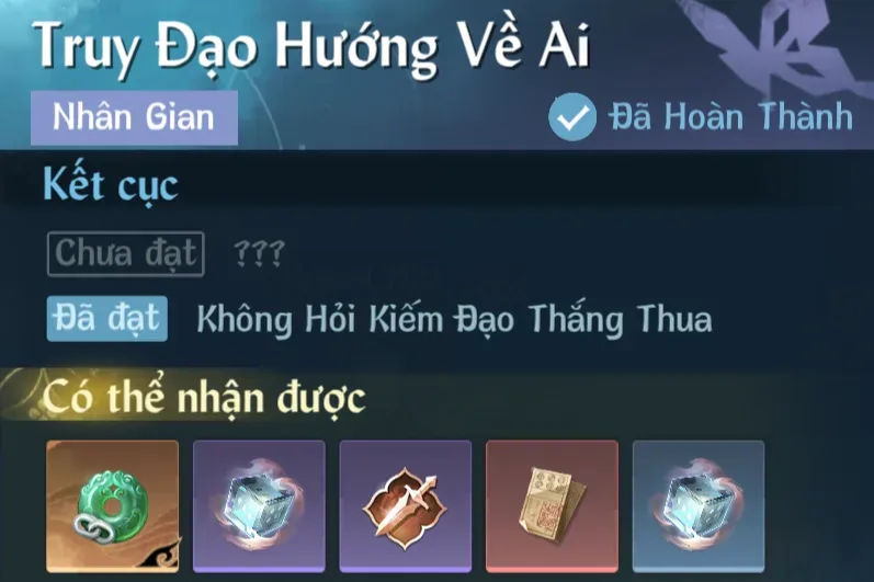 Ảnh Nhân Gian Truy Đạo Hướng Về Ai trong game Nghịch Thuỷ Hàn