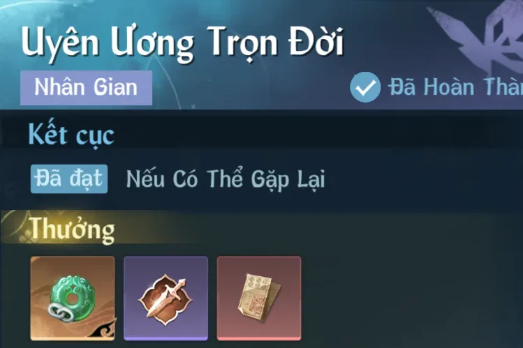 Ảnh Nhân Gian Uyên Ương Trọn Đời-Trích Tiên Đảo trong game Nghịch Thuỷ Hàn