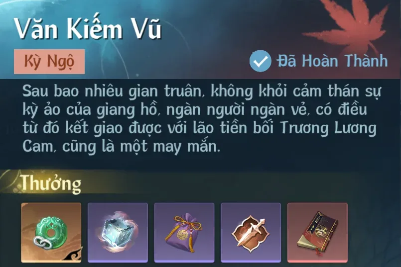 Ảnh Kỳ Ngộ Văn Kiếm Vũ trong game Nghịch Thuỷ Hàn