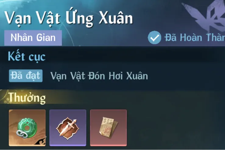 Ảnh Nhân Gian Vạn Vật Ứng Xuân trong game Nghịch Thuỷ Hàn