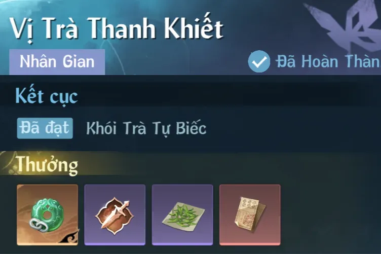 Ảnh Nhân Gian Vị Trà Thanh Khiết trong game Nghịch Thuỷ Hàn