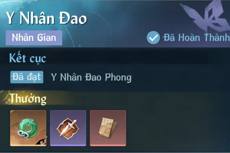 Ảnh Nhân Gian Y Nhân Đao trong game Nghịch Thuỷ Hàn