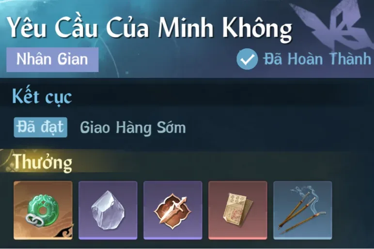 Ảnh Nhân Gian Yêu Cầu Của Minh Không trong game Nghịch Thuỷ Hàn